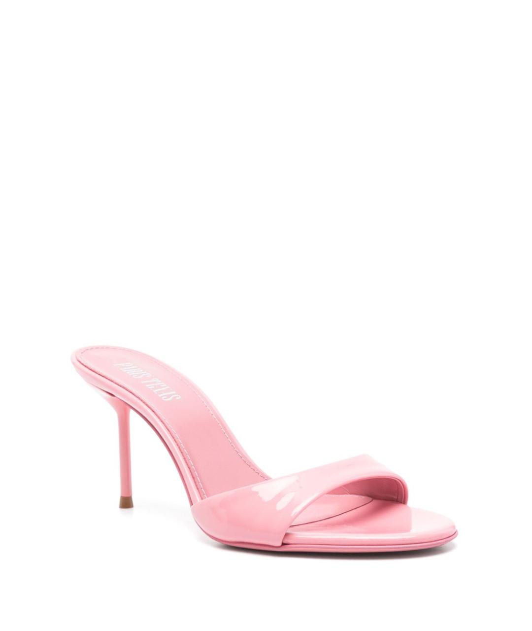 PARIS TEXAS Розовые кожаные мюли, фото 2