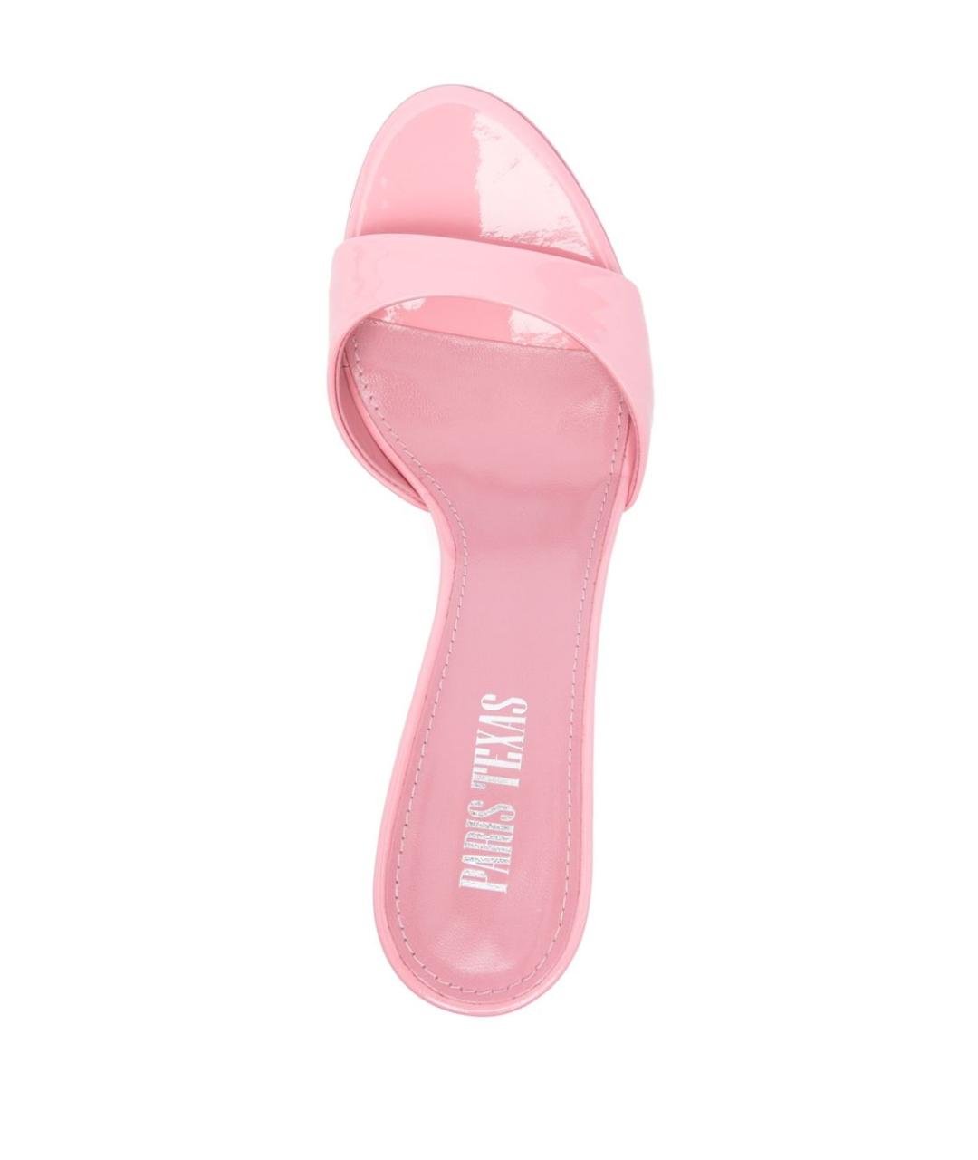 PARIS TEXAS Розовые кожаные мюли, фото 4