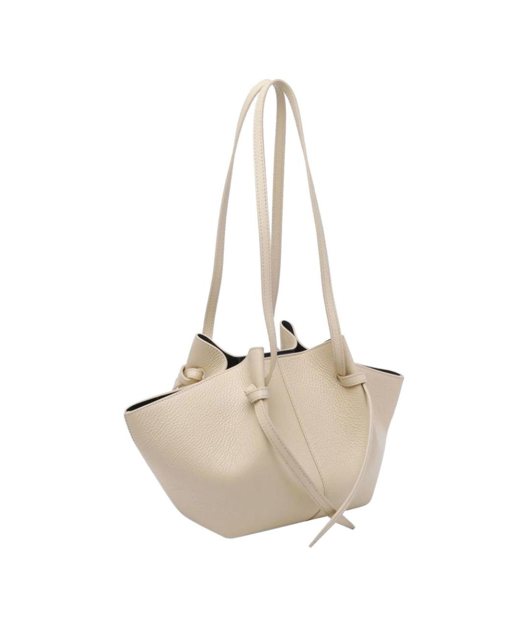 YUZEFI Бежевая кожаная сумка тоут, фото 3