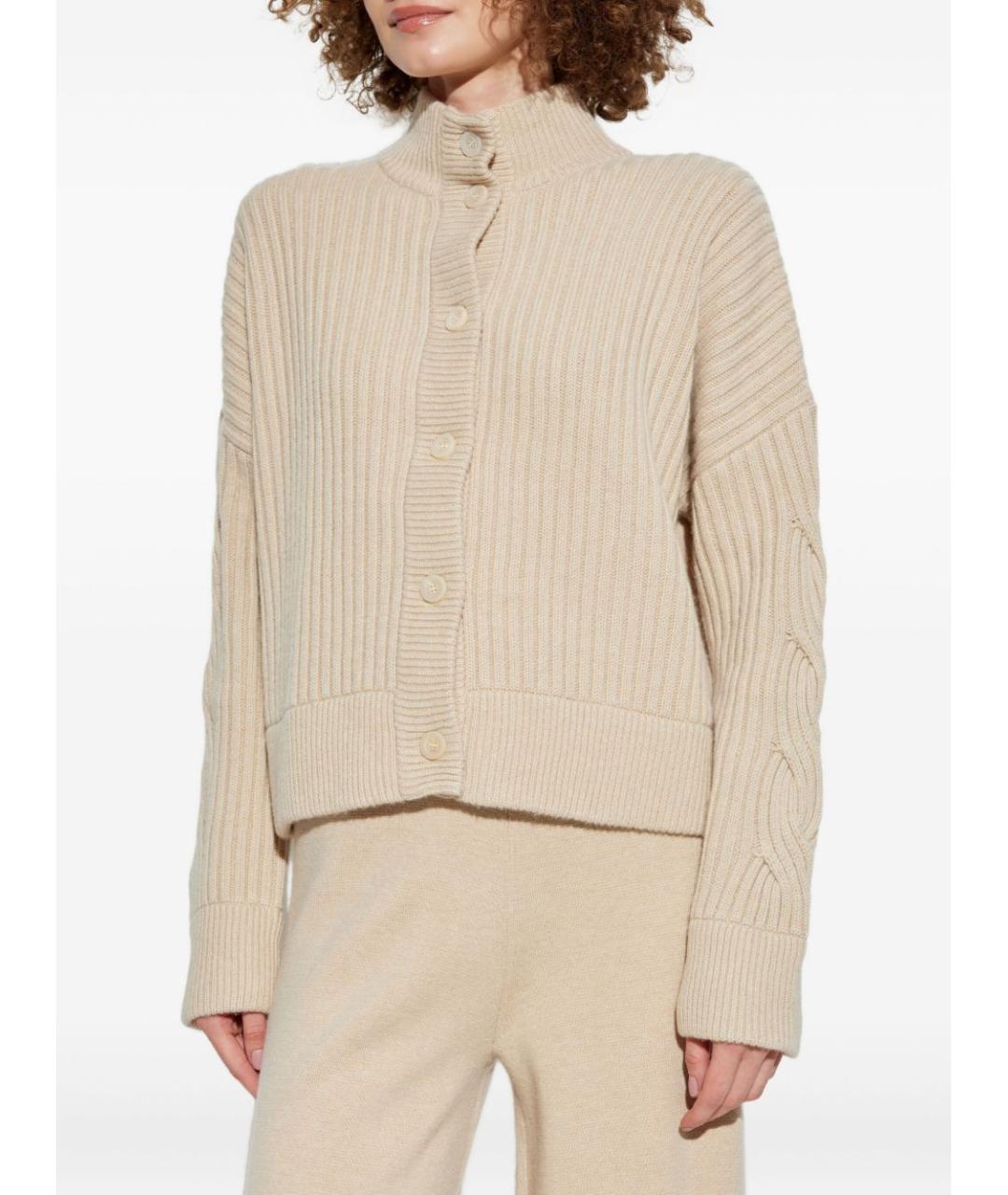 MAX MARA Бежевый шерстяной кардиган, фото 4