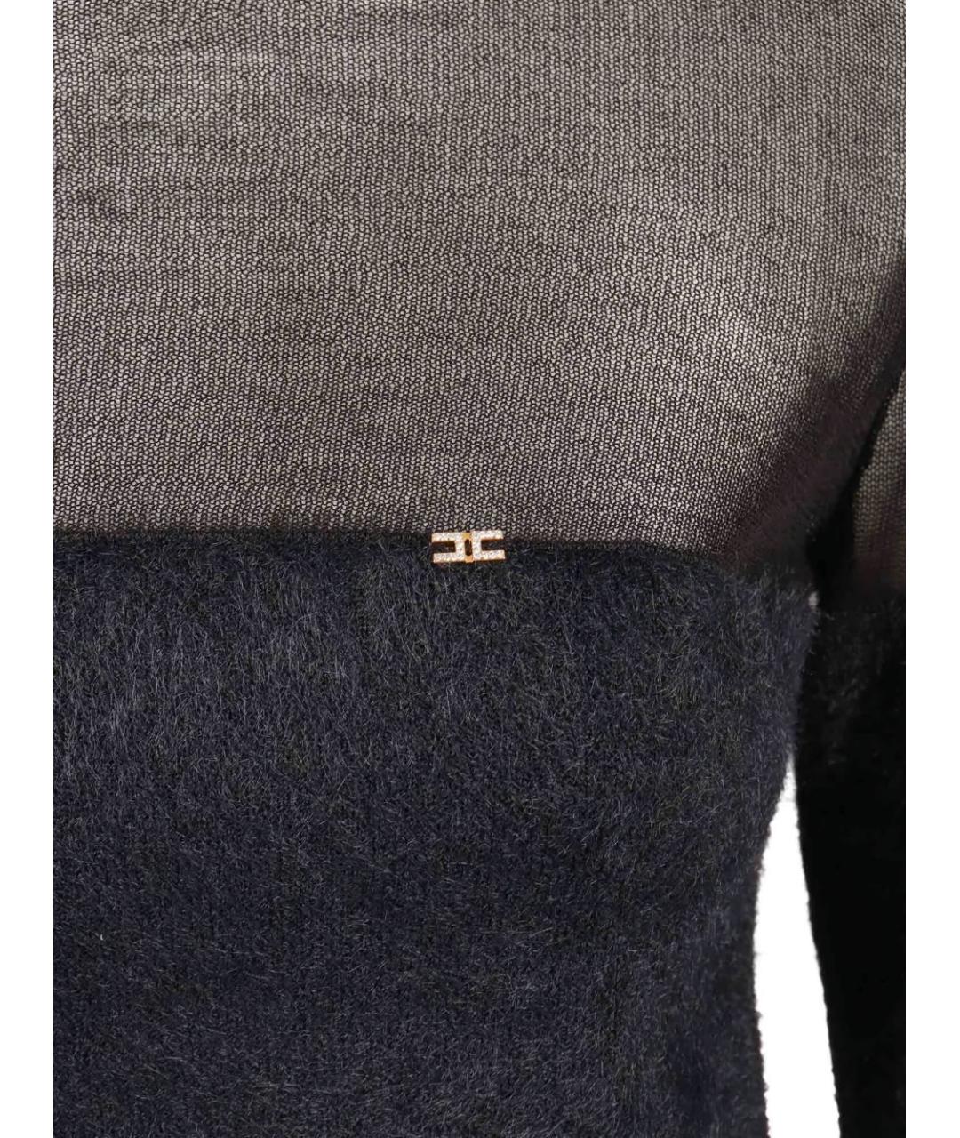 ELISABETTA FRANCHI Черный джемпер / свитер, фото 3