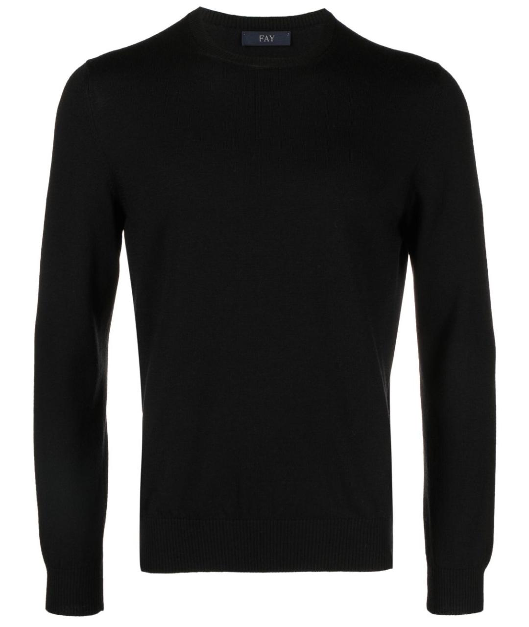FAY Черный шерстяной джемпер / свитер, фото 1