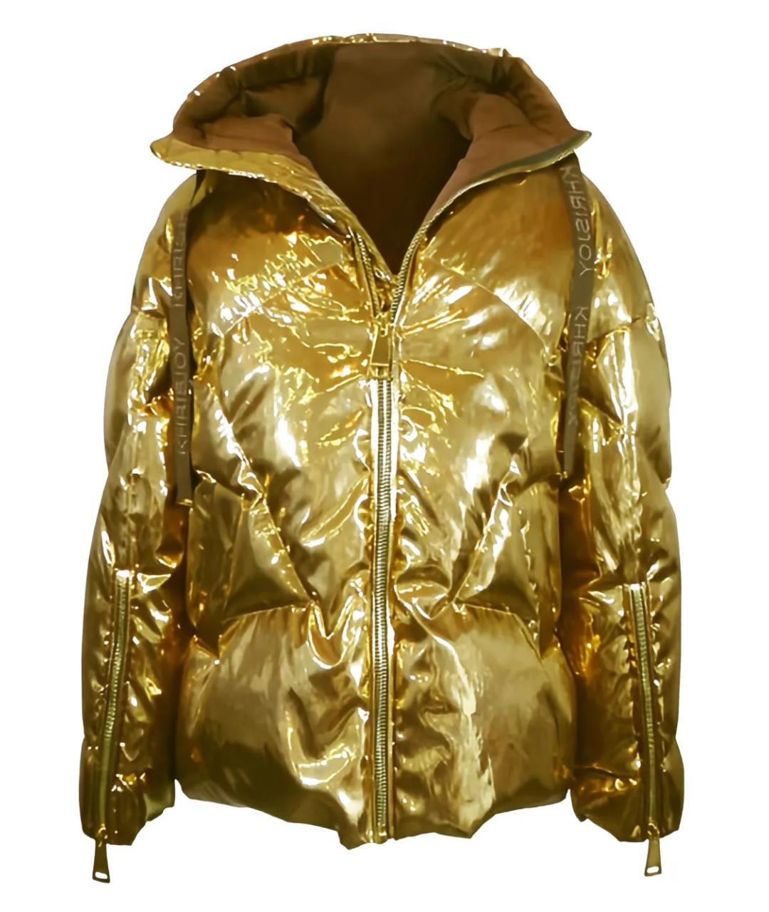 KHRISJOY Золотой полиэстеровый пуховик, фото 1