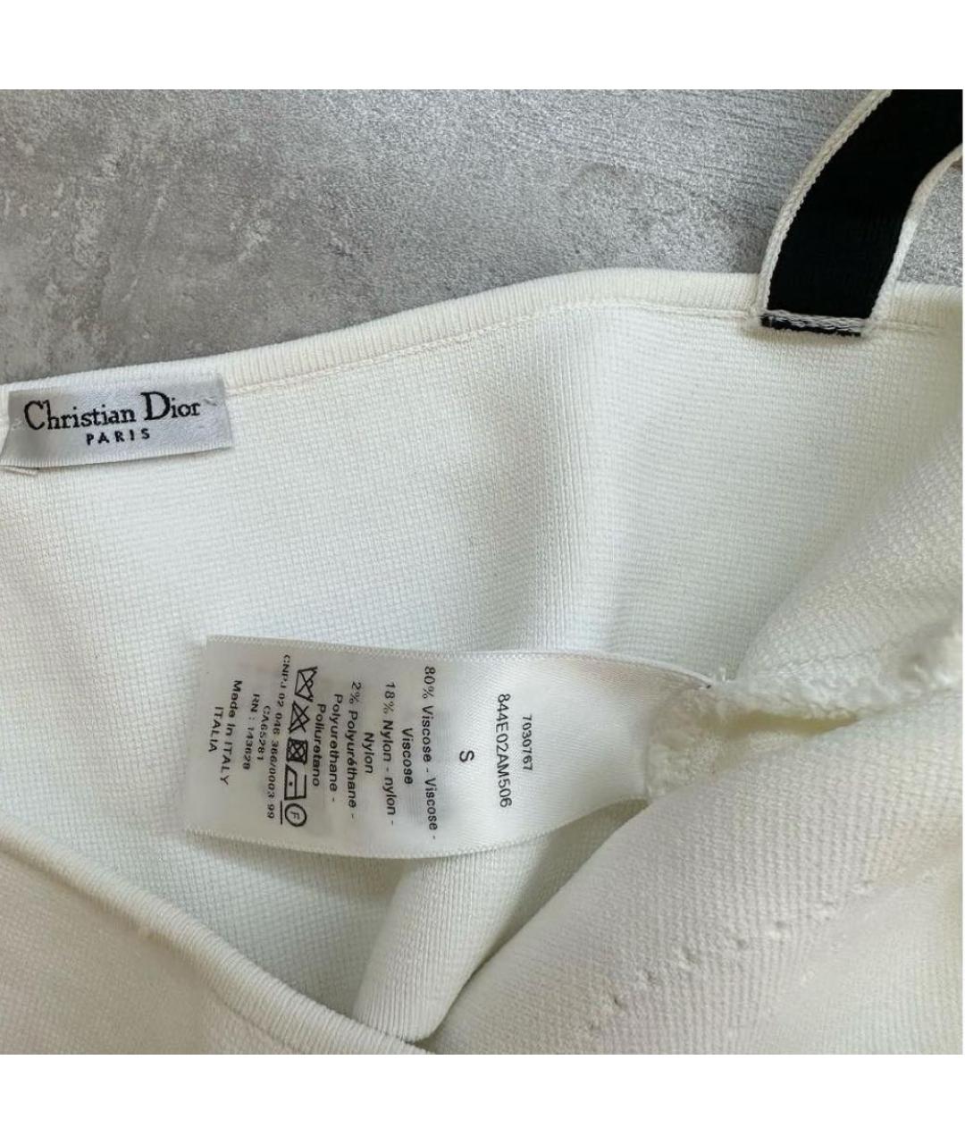 CHRISTIAN DIOR Белая майка, фото 4