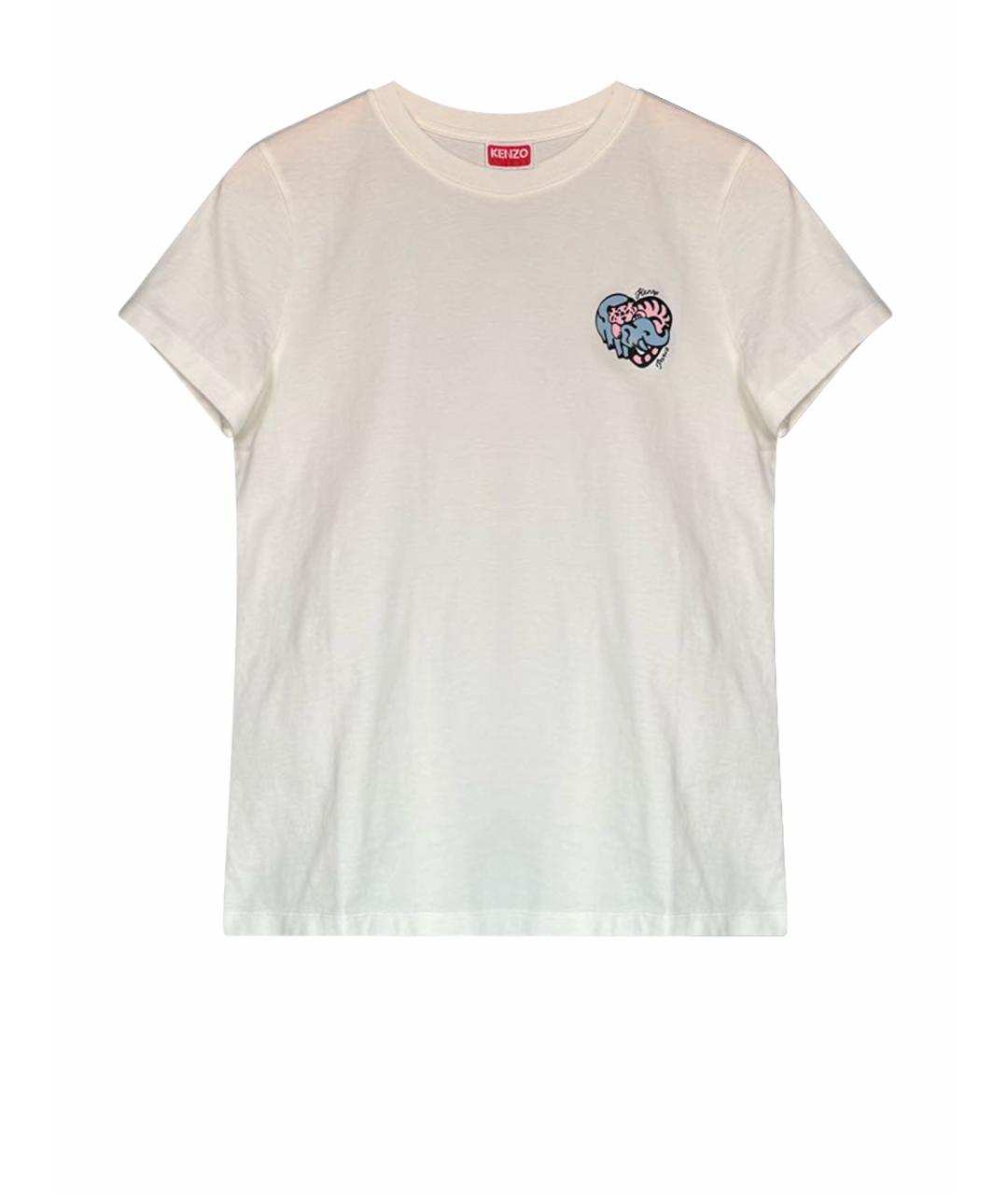 KENZO Белая хлопковая футболка, фото 1
