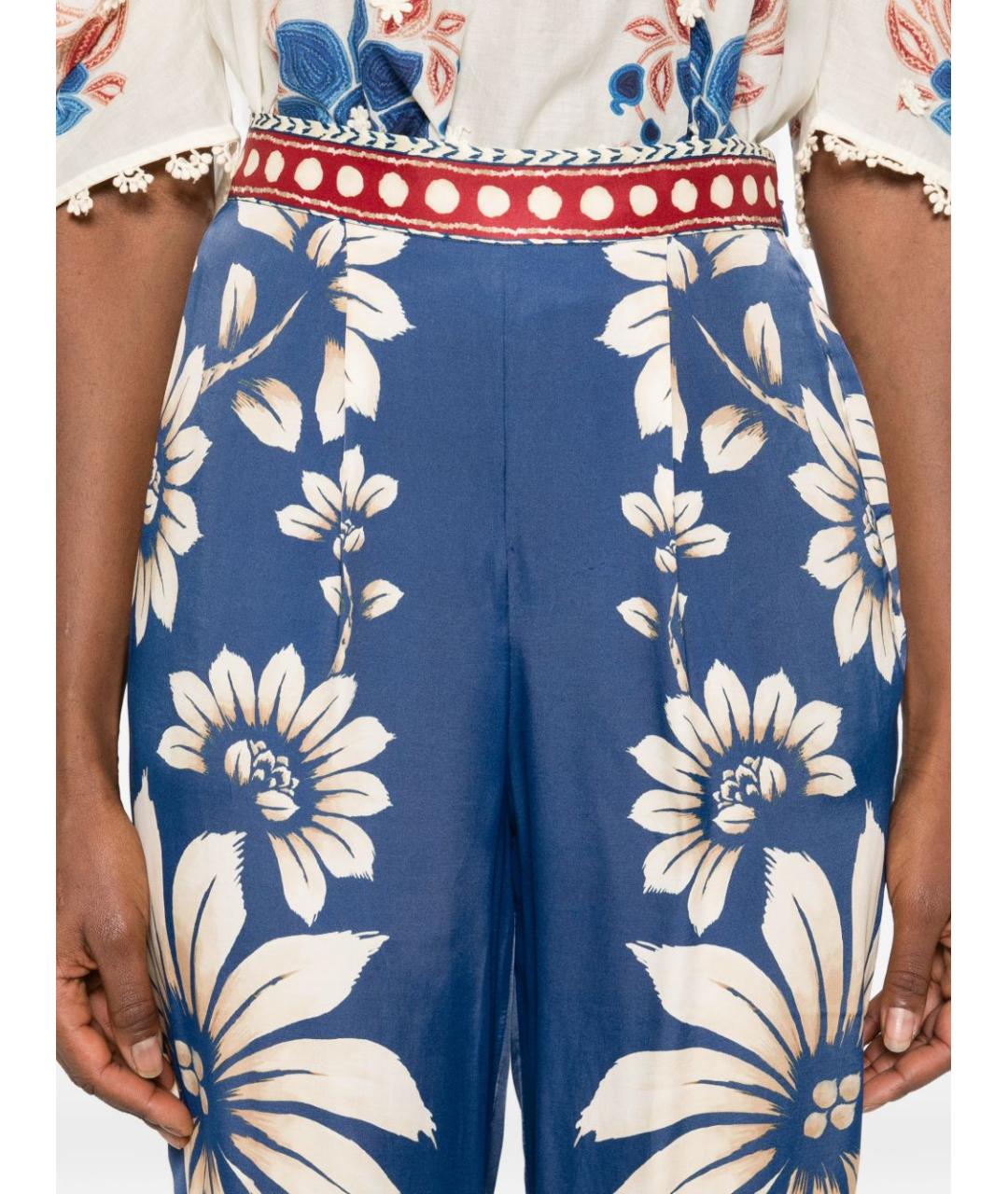 FARM RIO Синие прямые брюки, фото 6