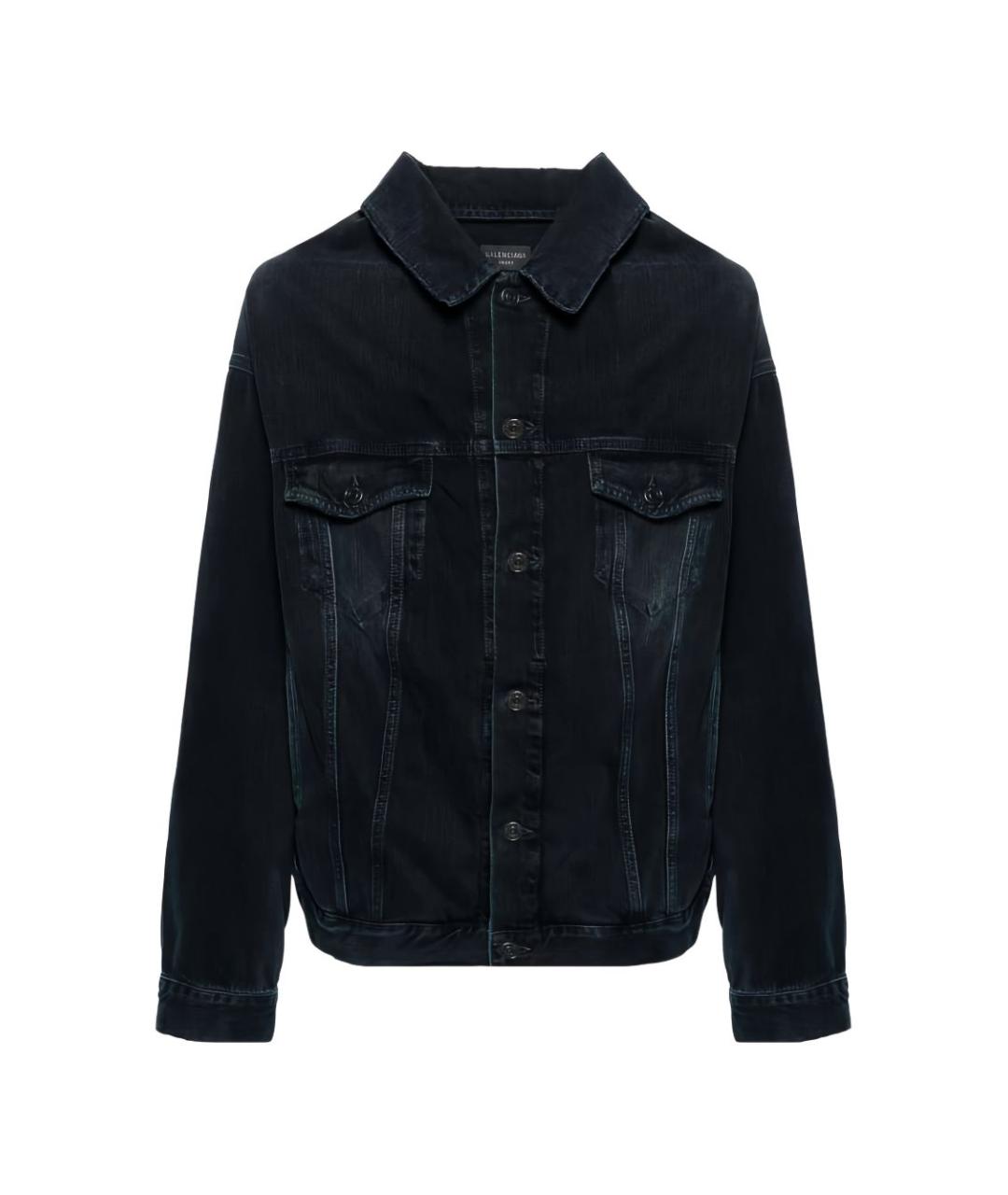 BALENCIAGA Темно-синяя хлопковая куртка, фото 1