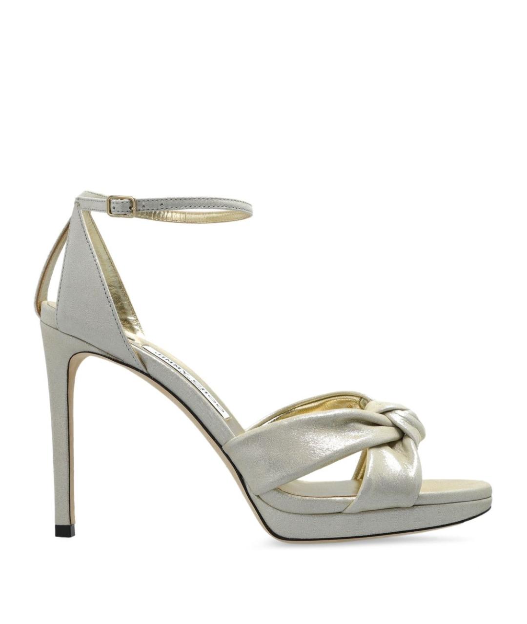 JIMMY CHOO Серебряные босоножки, фото 1