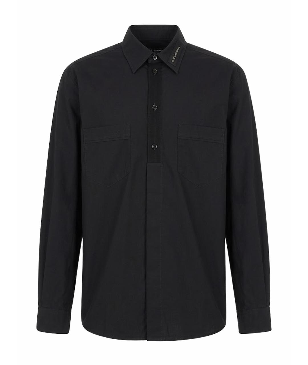 DOLCE&GABBANA Черная хлопковая кэжуал рубашка, фото 1