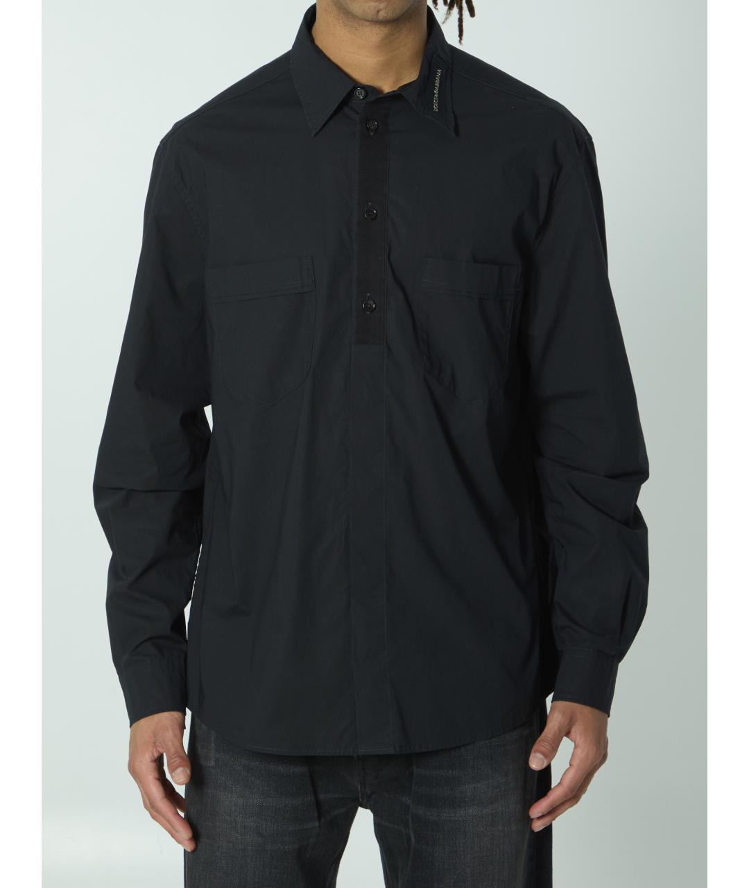 DOLCE&GABBANA Черная хлопковая кэжуал рубашка, фото 5