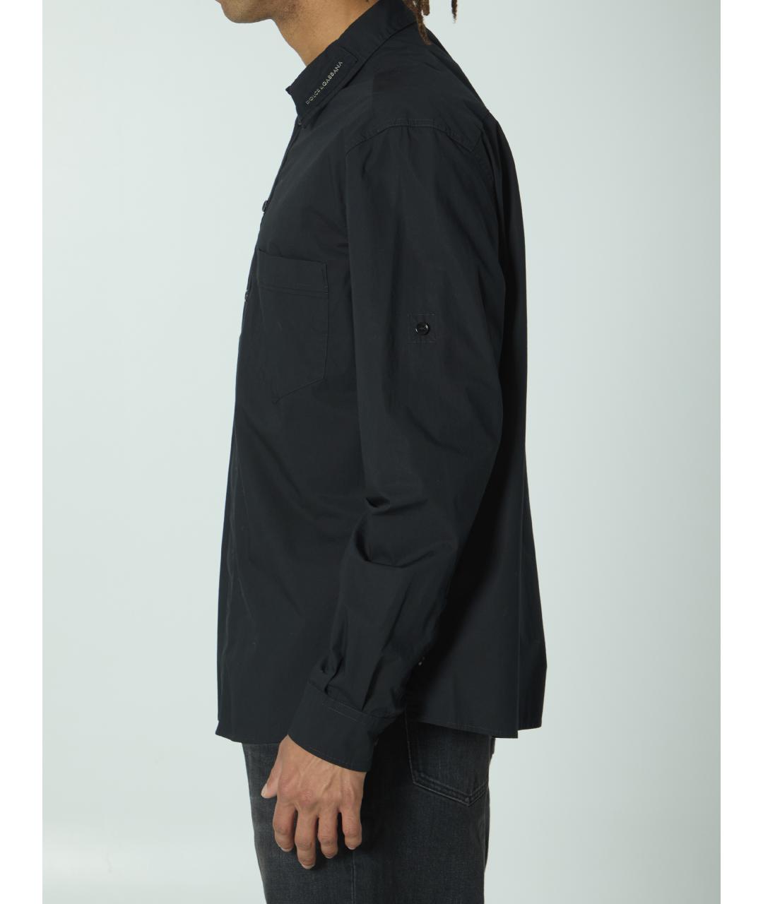 DOLCE&GABBANA Черная хлопковая кэжуал рубашка, фото 3