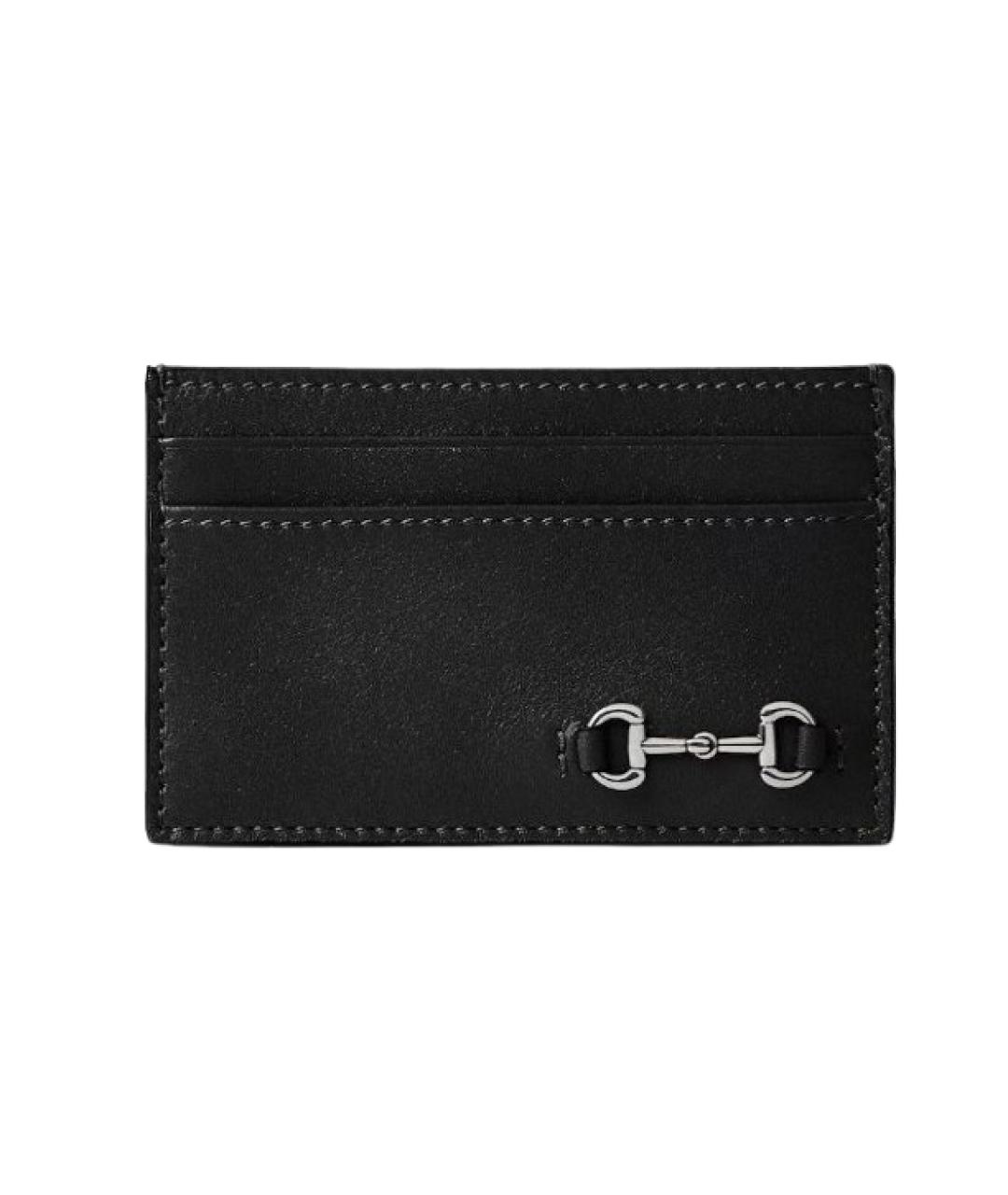 GUCCI Черный кожаный кардхолдер, фото 1