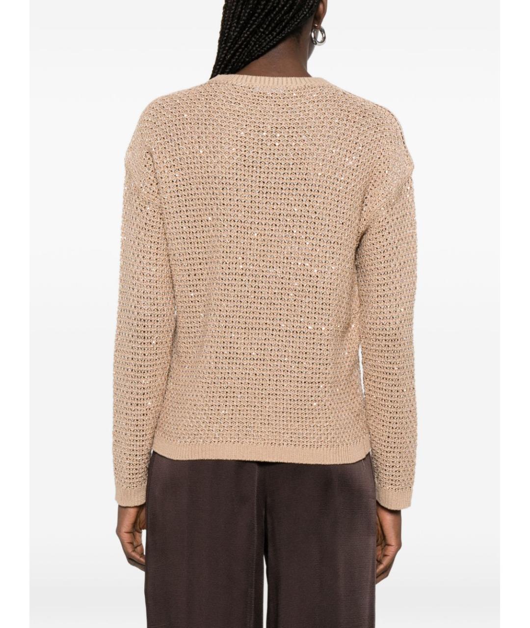 FABIANA FILIPPI Бежевый хлопковый джемпер / свитер, фото 5