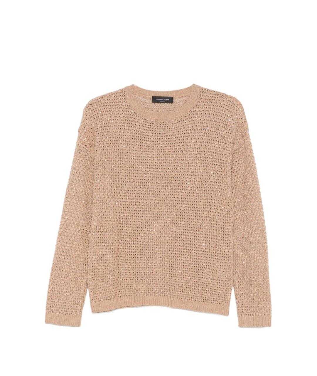 FABIANA FILIPPI Бежевый хлопковый джемпер / свитер, фото 1
