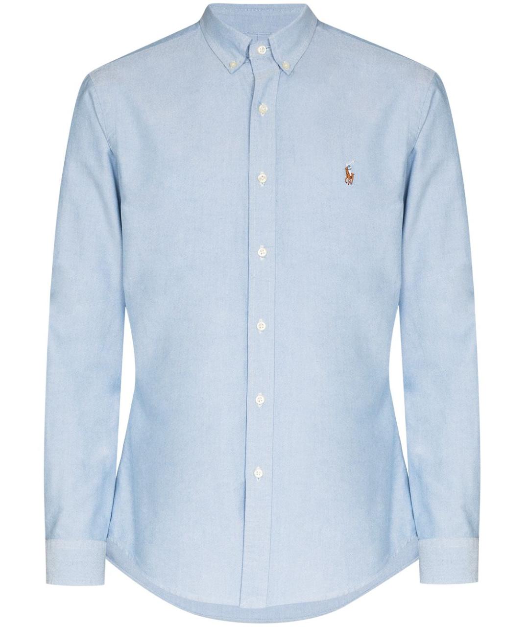 RALPH LAUREN Синяя хлопковая кэжуал рубашка, фото 1