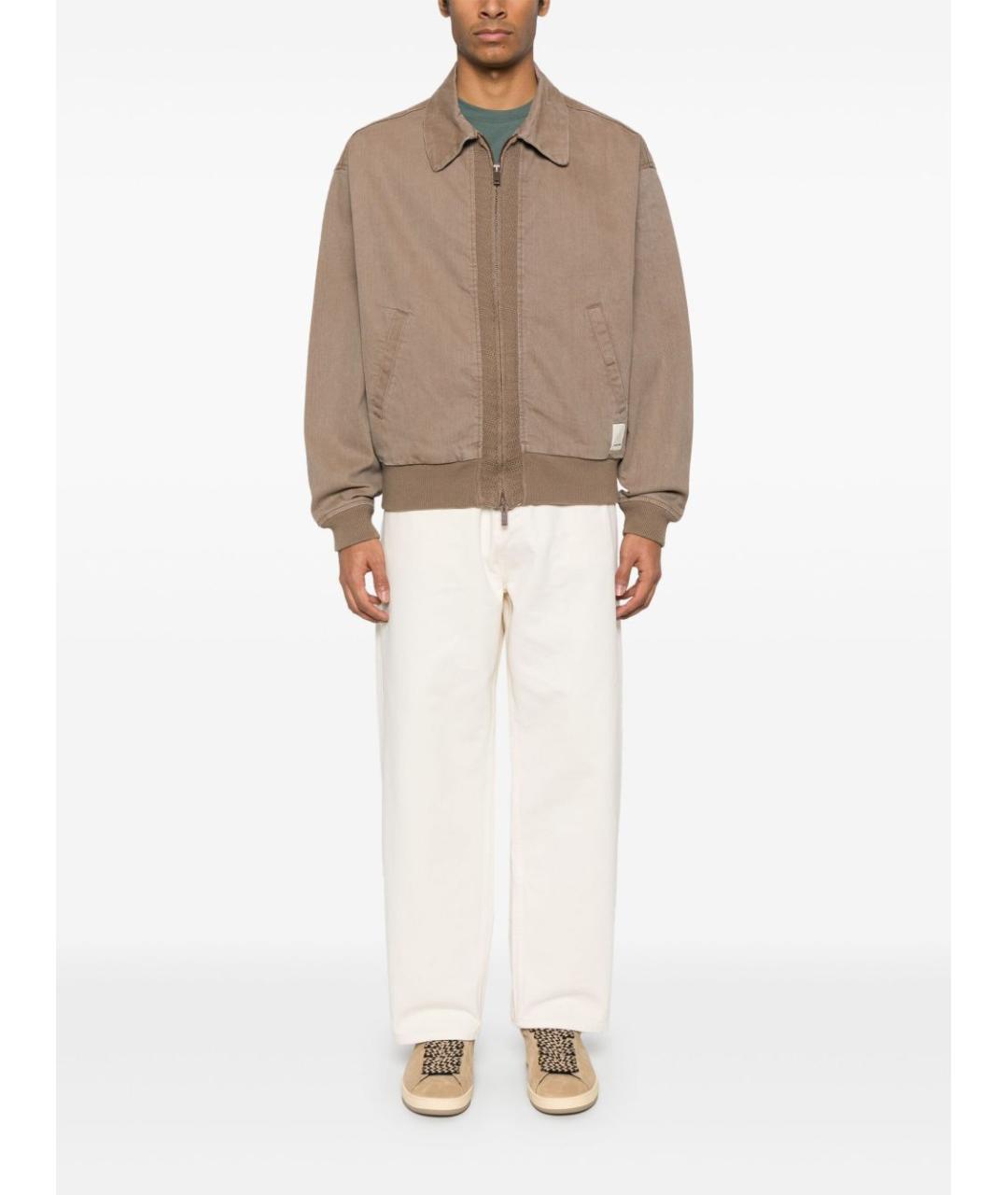 EMPORIO ARMANI Коричневая хлопковая куртка, фото 4