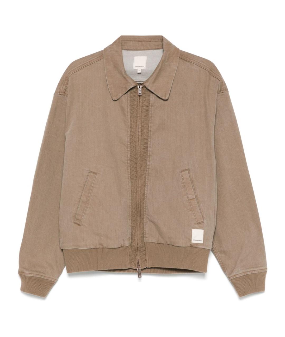 EMPORIO ARMANI Коричневая хлопковая куртка, фото 1