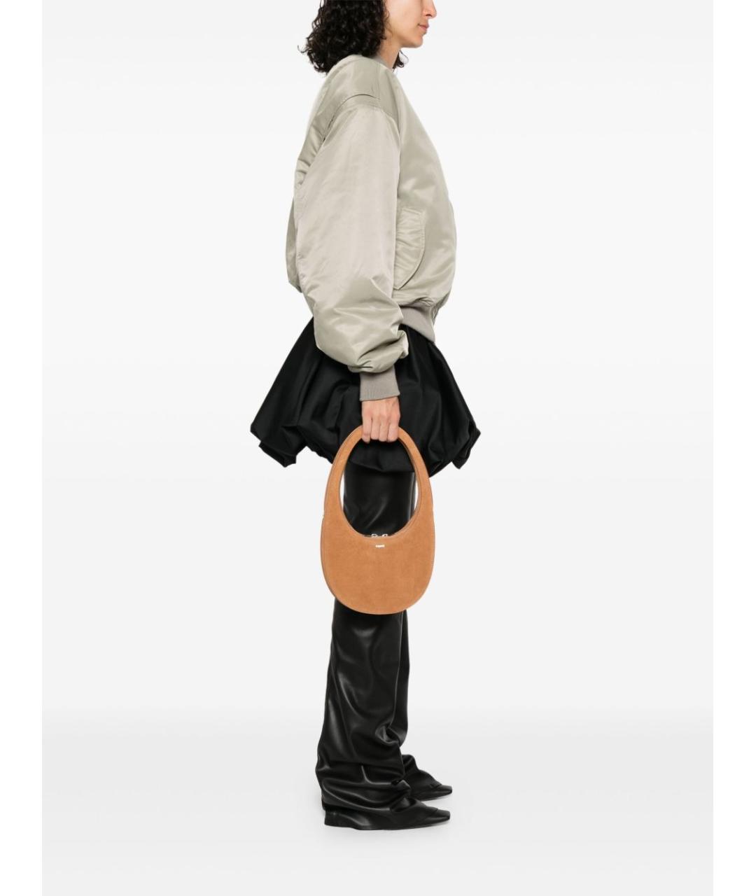 COPERNI Коричневая замшевая сумка через плечо, фото 3