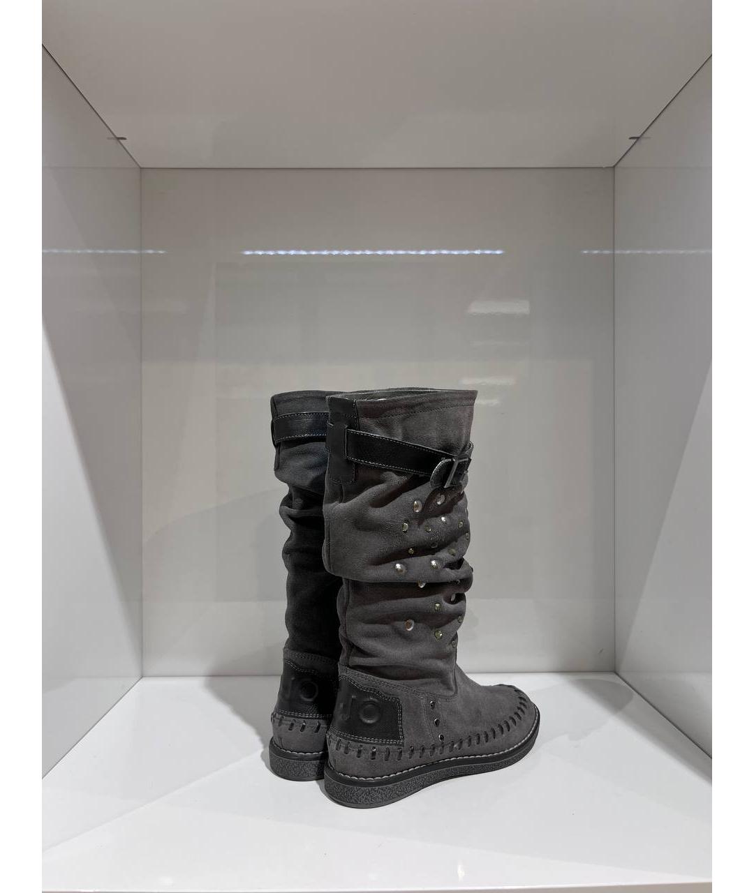 LIU JO Серые замшевые сапоги, фото 3