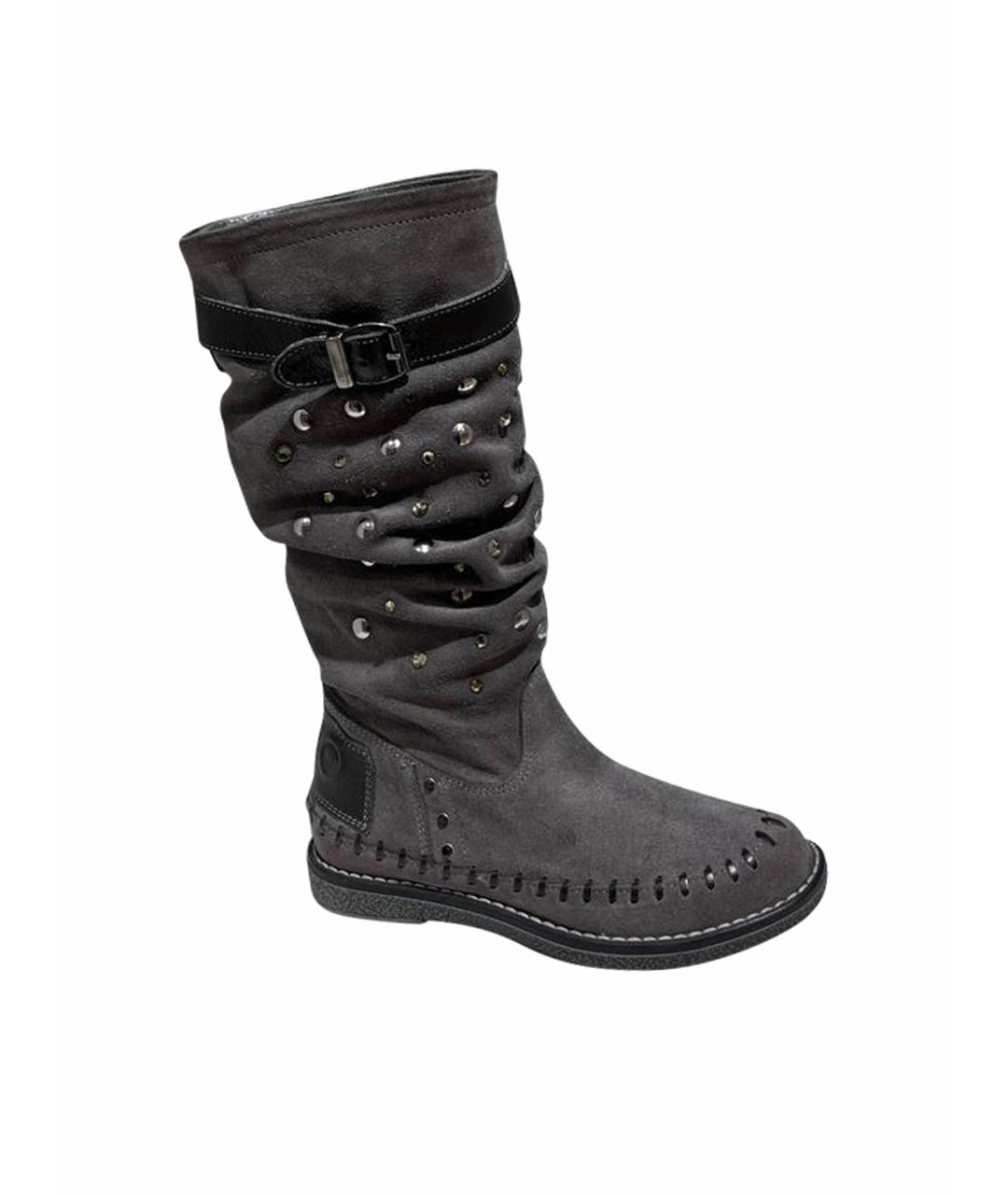 LIU JO Серые замшевые сапоги, фото 1