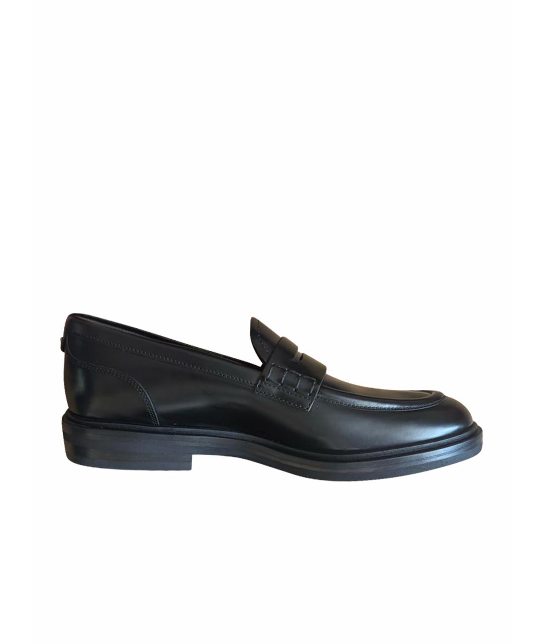 DOLCE&GABBANA Черные кожаные лоферы, фото 1
