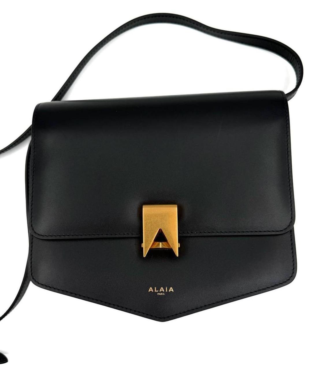 ALAIA Черная кожаная сумка через плечо, фото 1