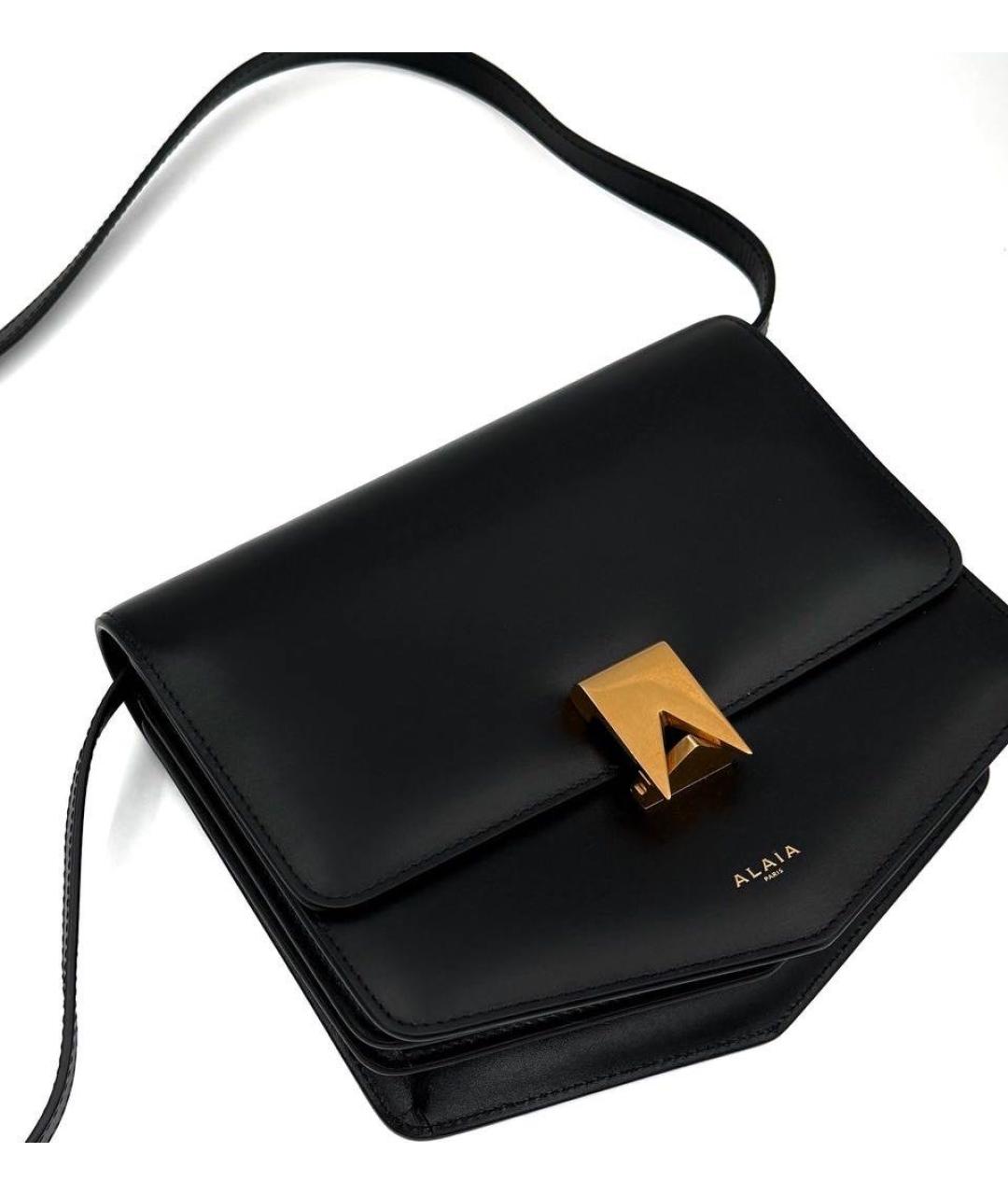 ALAIA Черная кожаная сумка через плечо, фото 5