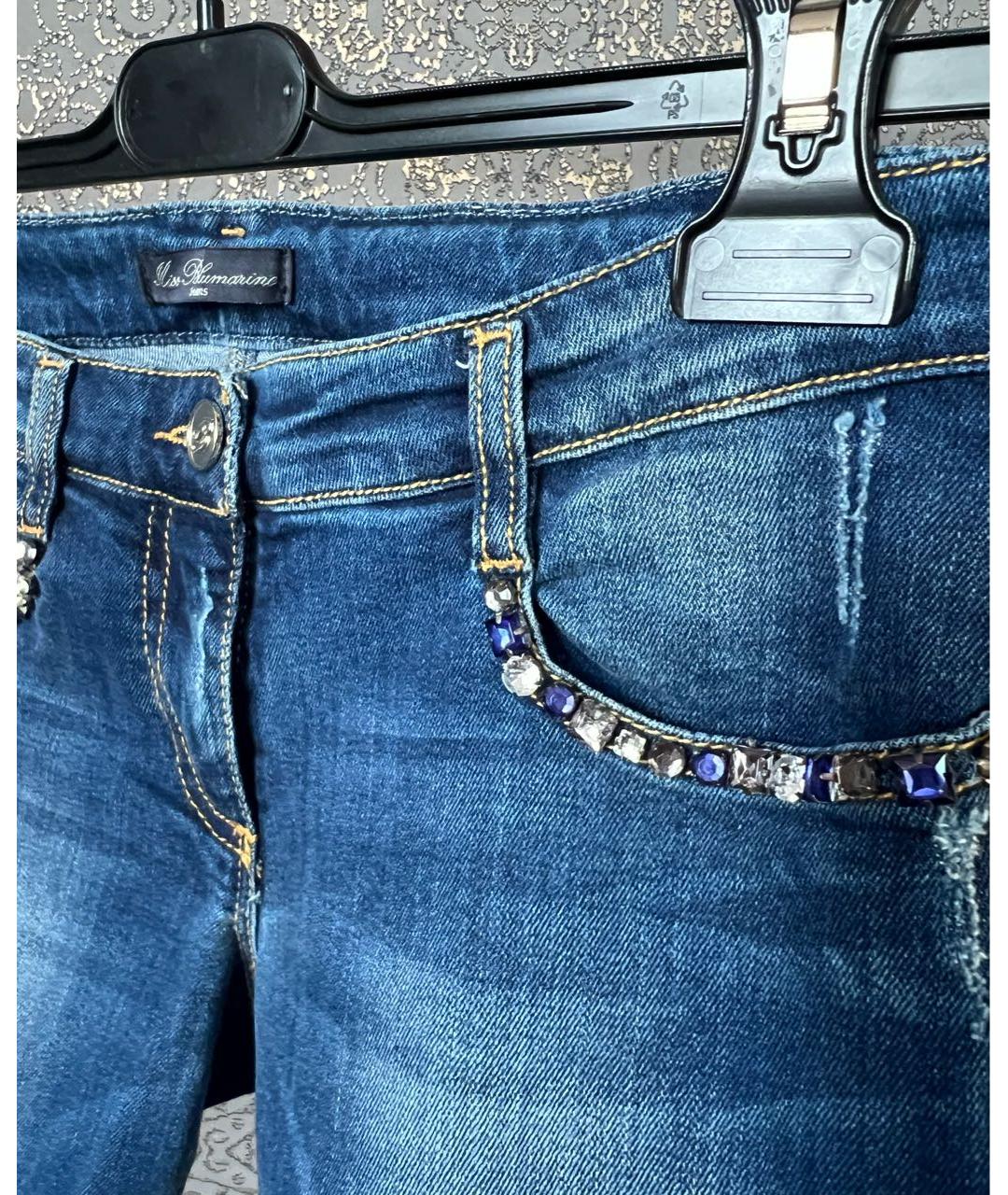 MISS BLUMARINE Темно-синие деним брюки и шорты, фото 3