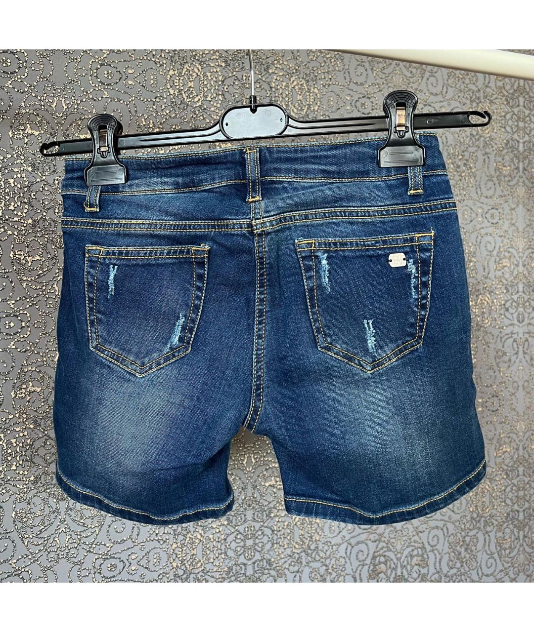 MISS BLUMARINE Темно-синие деним брюки и шорты, фото 4