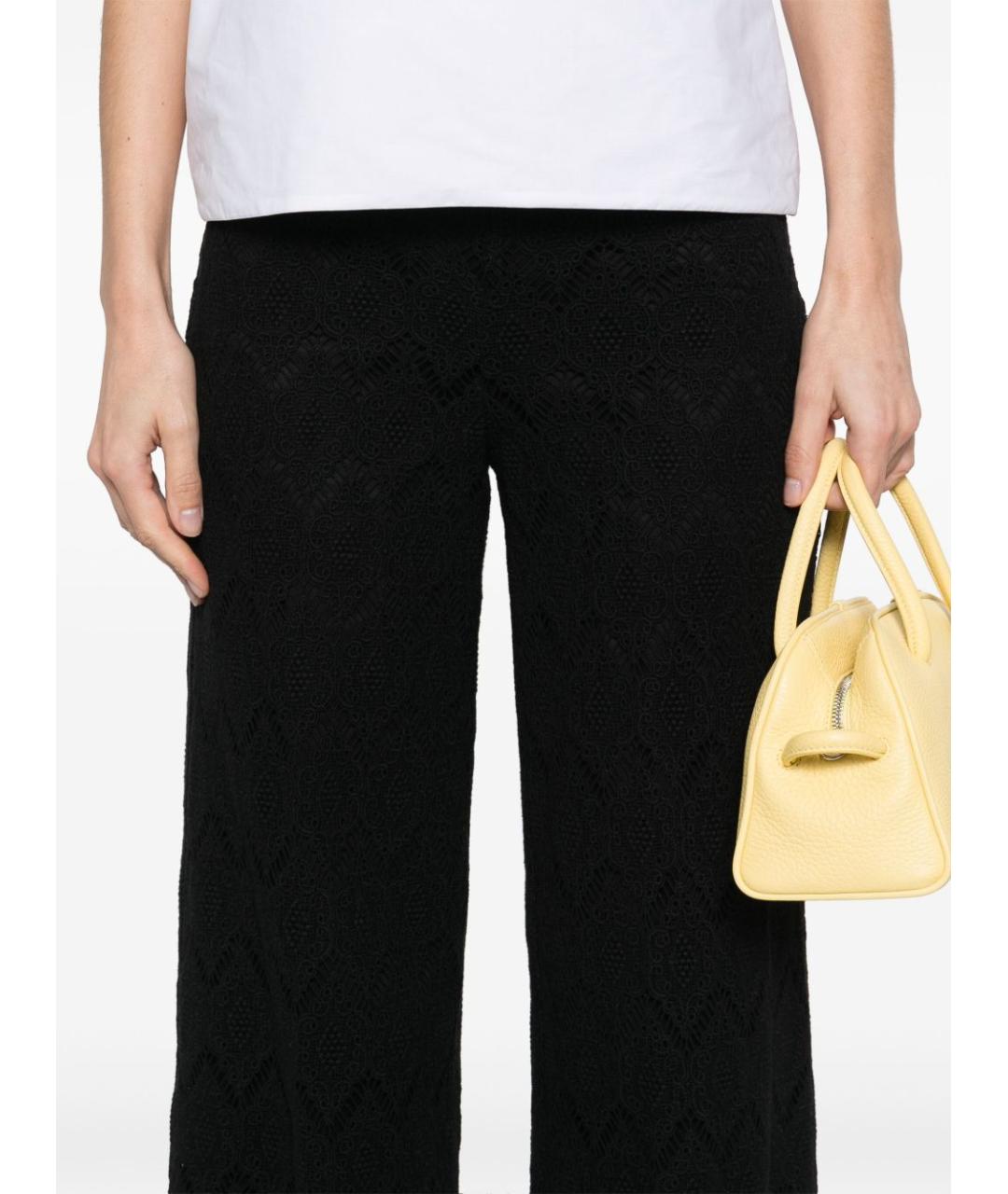 TWIN-SET Черные прямые брюки, фото 2