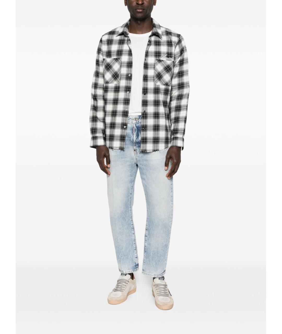 DSQUARED2 Голубые хлопковые прямые джинсы, фото 4