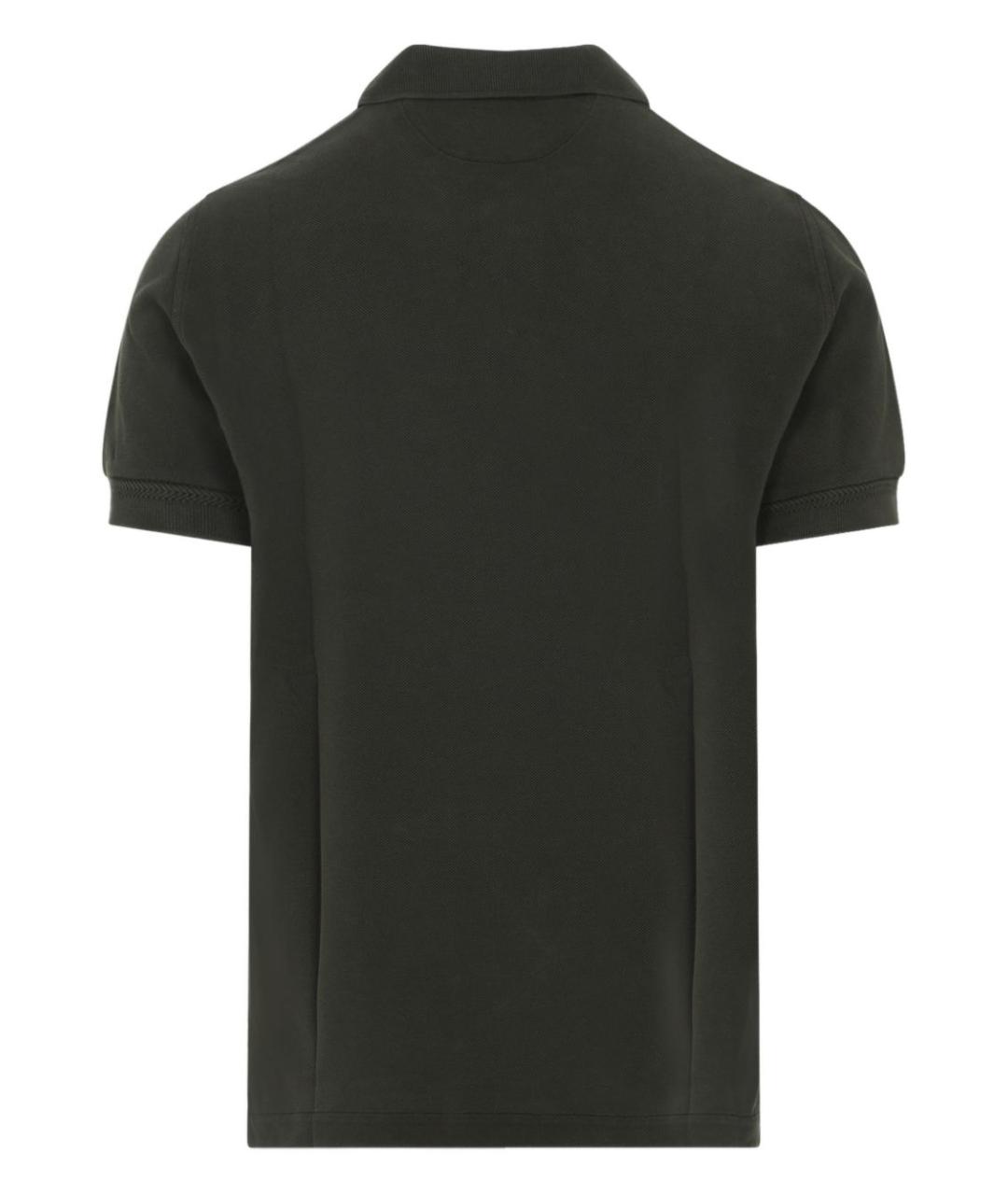 TOM FORD Хаки хлопковое поло с коротким рукавом, фото 2