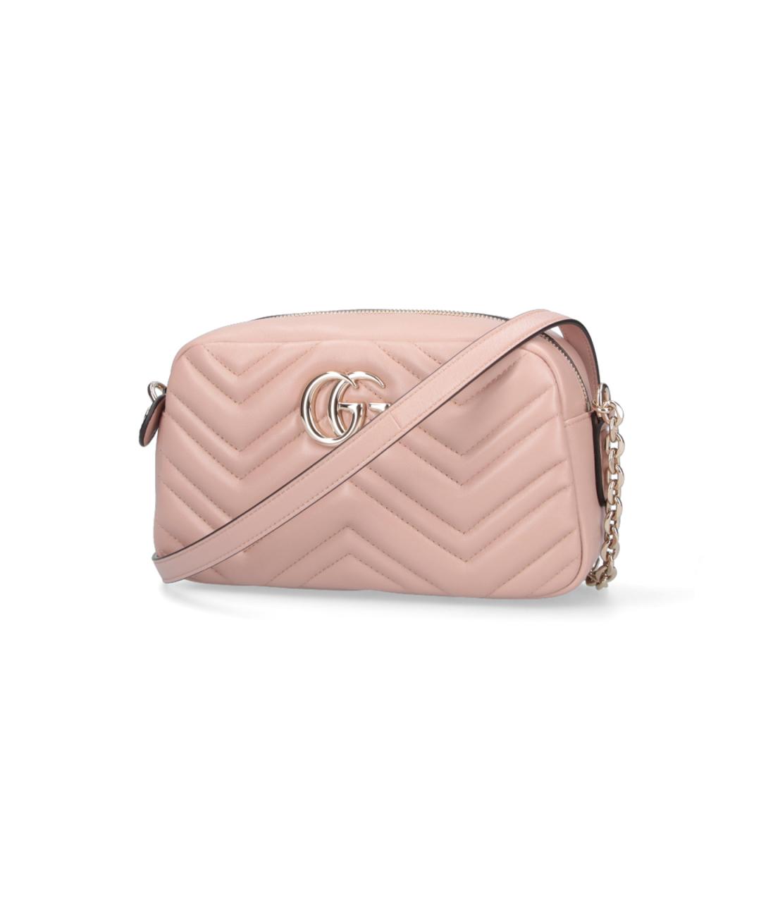 GUCCI Розовая кожаная сумка через плечо, фото 2