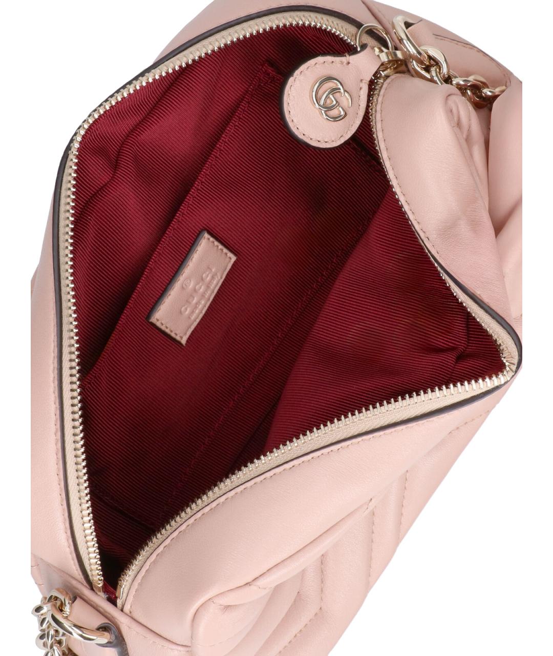 GUCCI Розовая кожаная сумка через плечо, фото 4