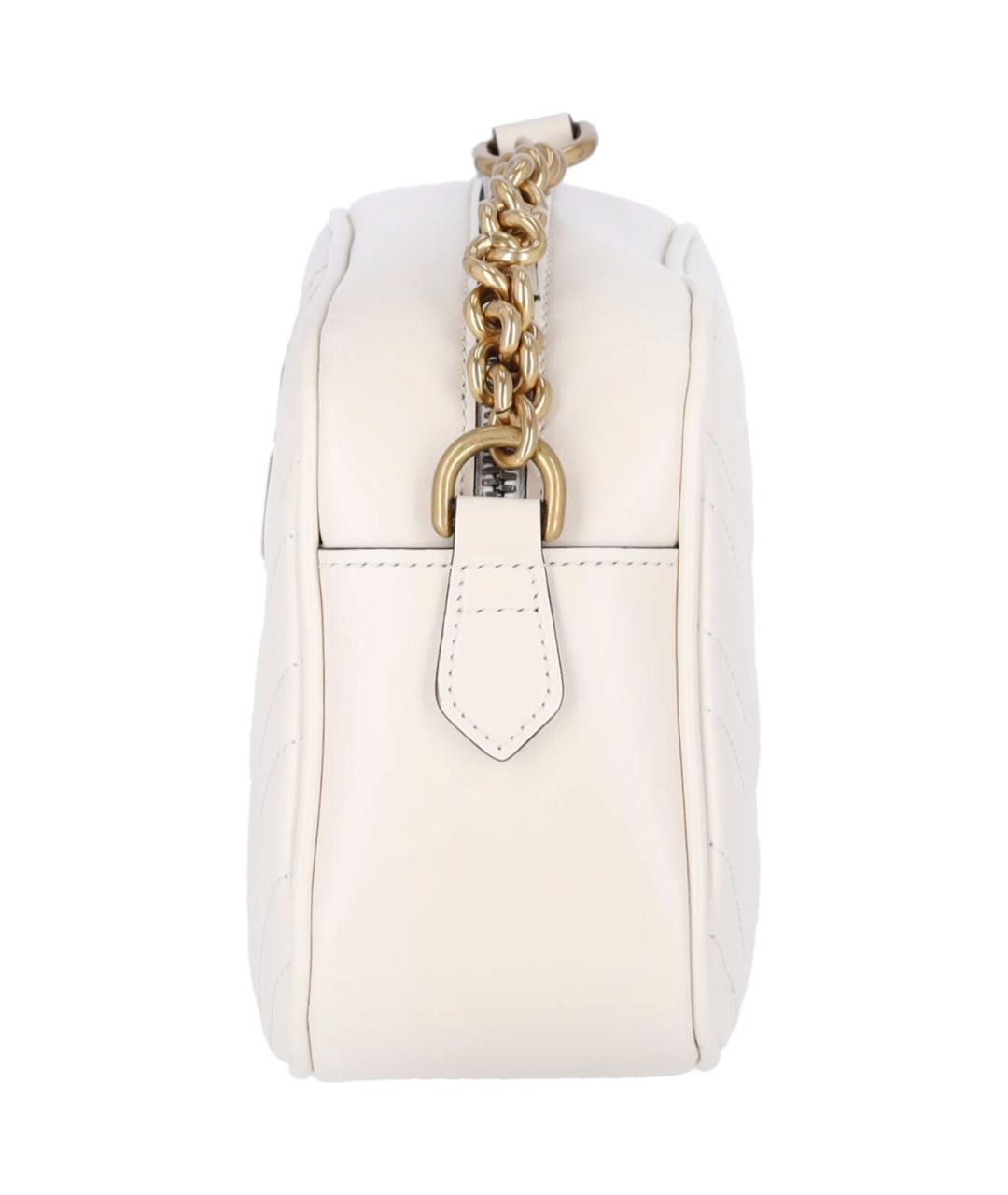 GUCCI Белая кожаная сумка через плечо, фото 5