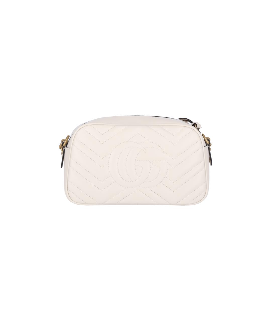 GUCCI Белая кожаная сумка через плечо, фото 3