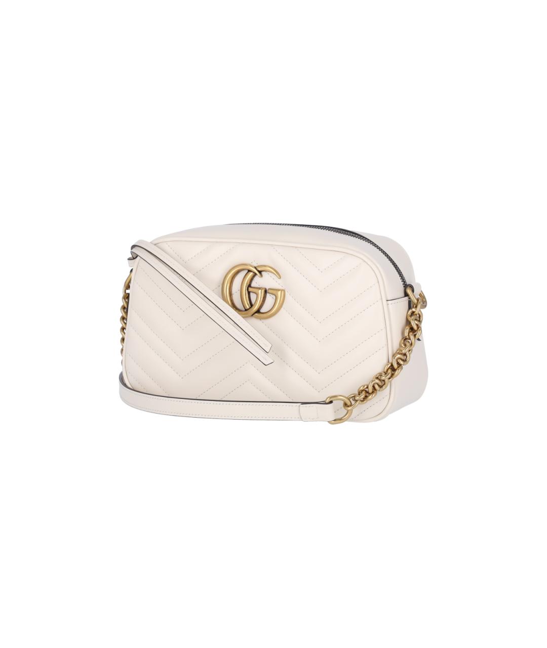 GUCCI Белая кожаная сумка через плечо, фото 2