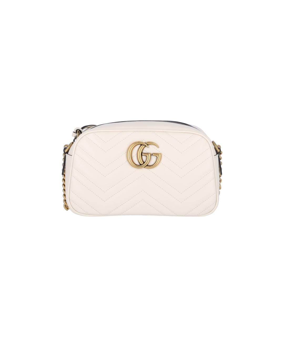 GUCCI Белая кожаная сумка через плечо, фото 1