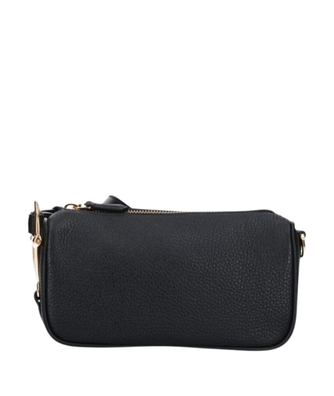 GUCCI Черная кожаная сумка с короткими ручками, фото 1