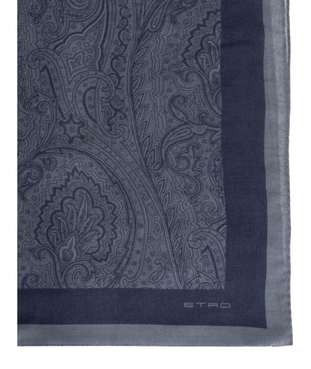 ETRO Синий шарф, фото 3