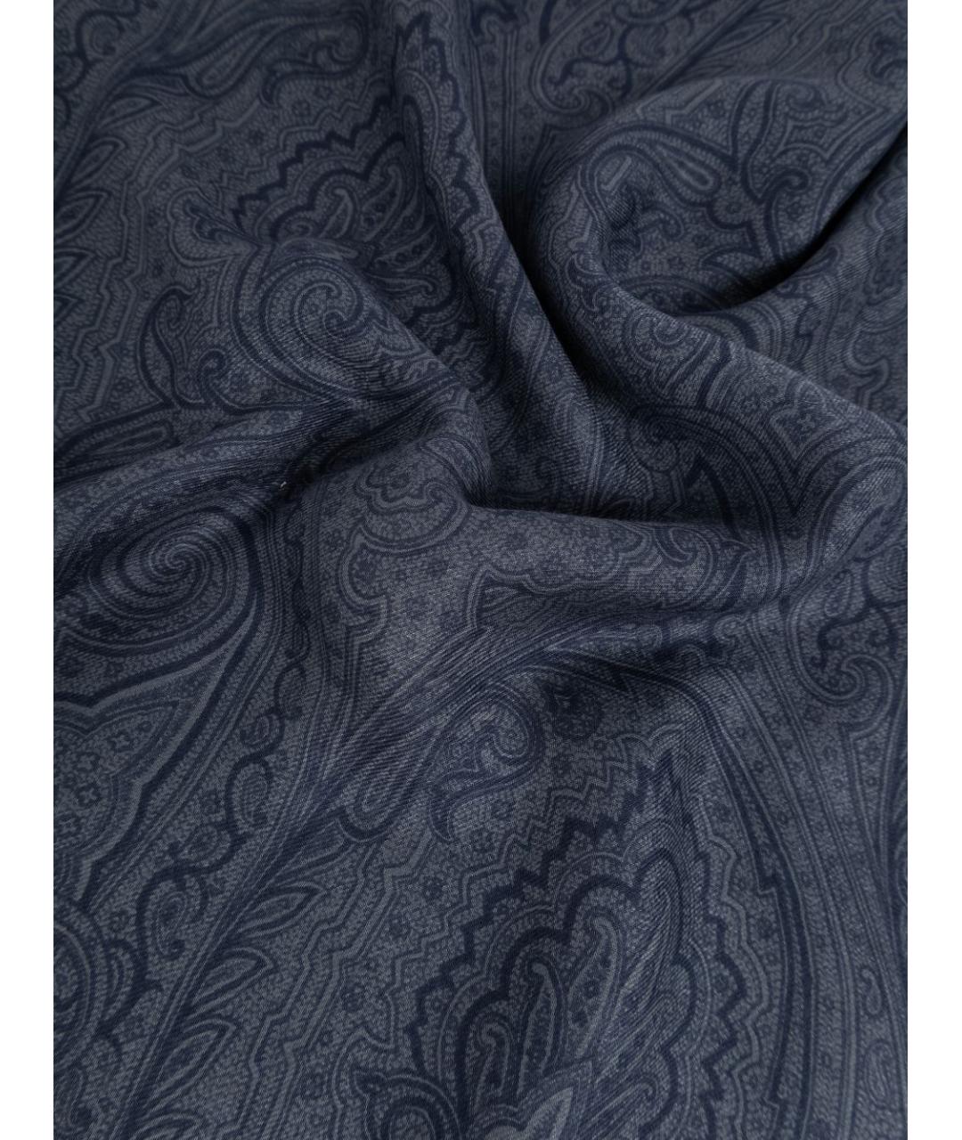 ETRO Синий шарф, фото 4