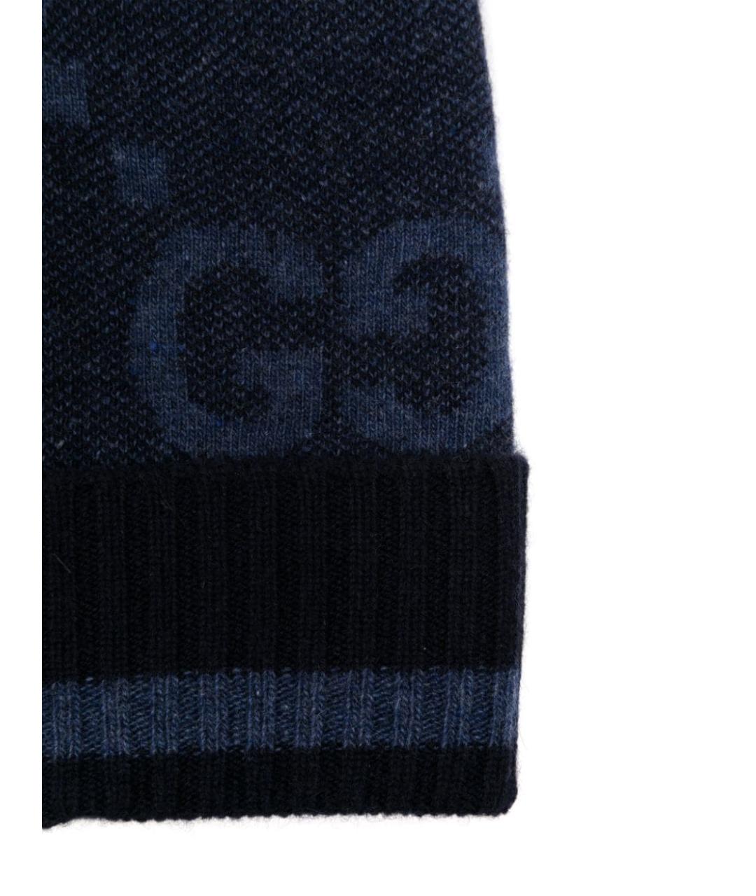 GUCCI Синяя кашемировая шапка, фото 2