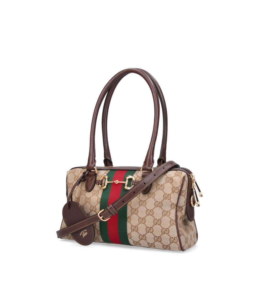 GUCCI Бежевая синтетическая сумка тоут, фото 2