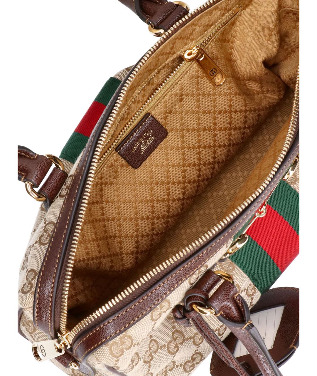 GUCCI Бежевая синтетическая сумка тоут, фото 4