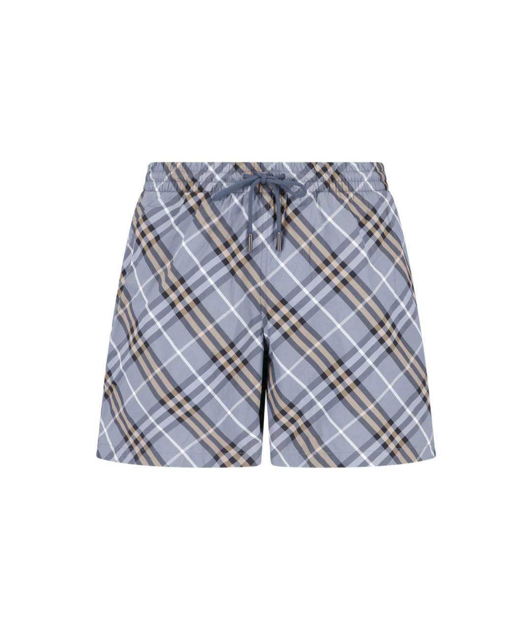 BURBERRY Синие полиамидовые плавки, фото 1
