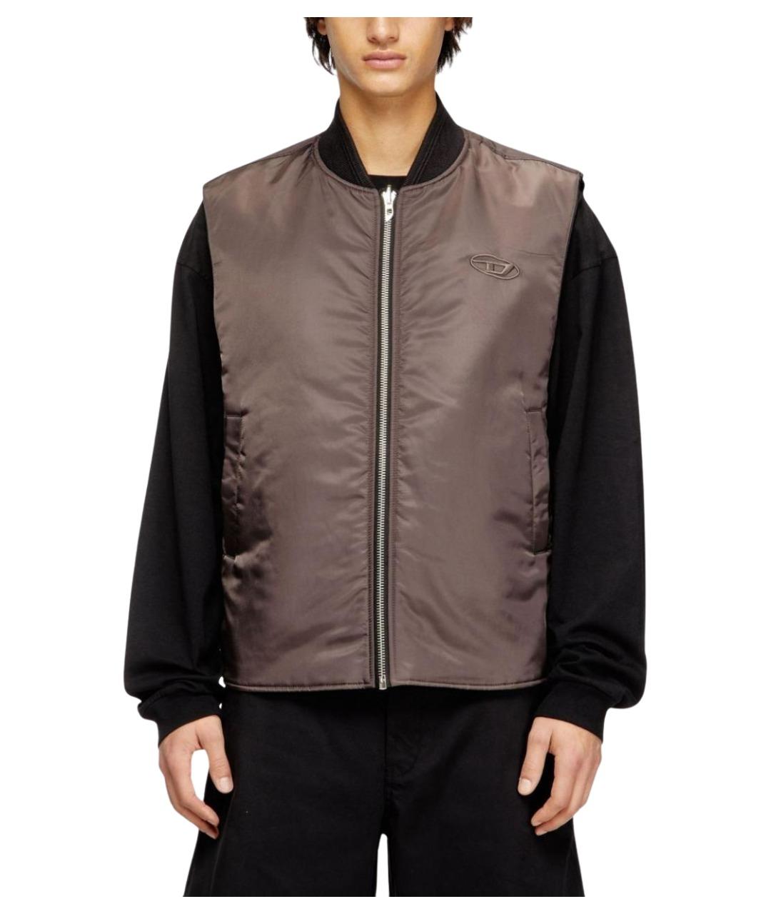 DIESEL Черный полиамидовый жилет, фото 3