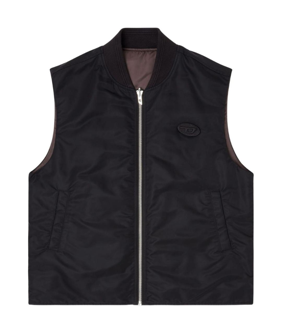 DIESEL Черный полиамидовый жилет, фото 1