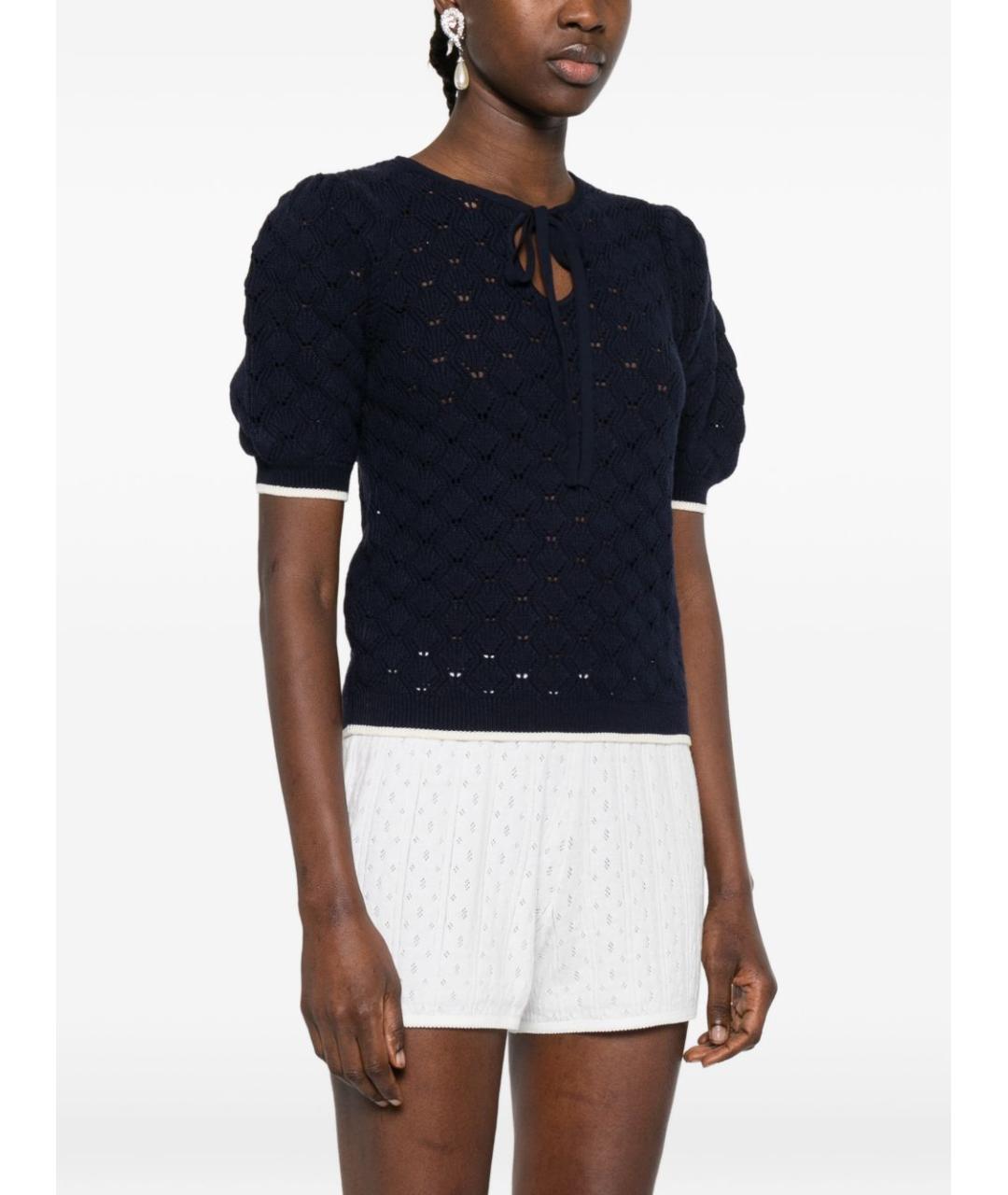 TWIN-SET Темно-синий вискозный джемпер / свитер, фото 3