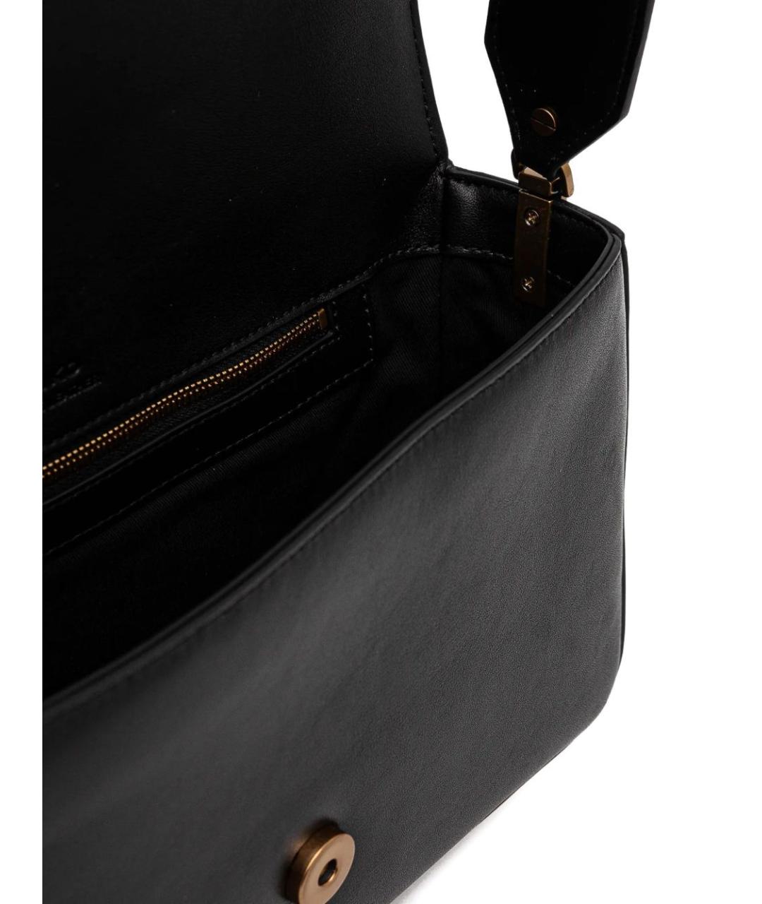 PINKO Черная кожаная сумка через плечо, фото 3