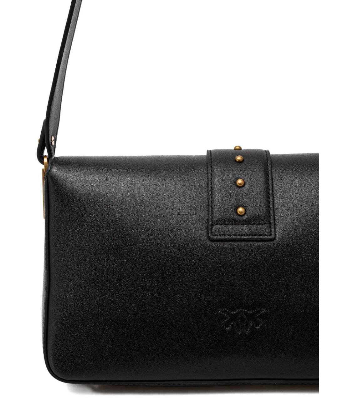 PINKO Черная кожаная сумка через плечо, фото 4